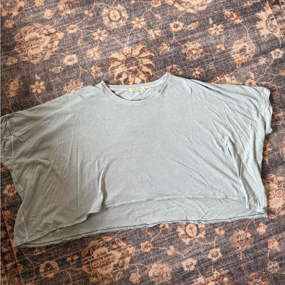 We The Free CC Tee Oversized Blue Top